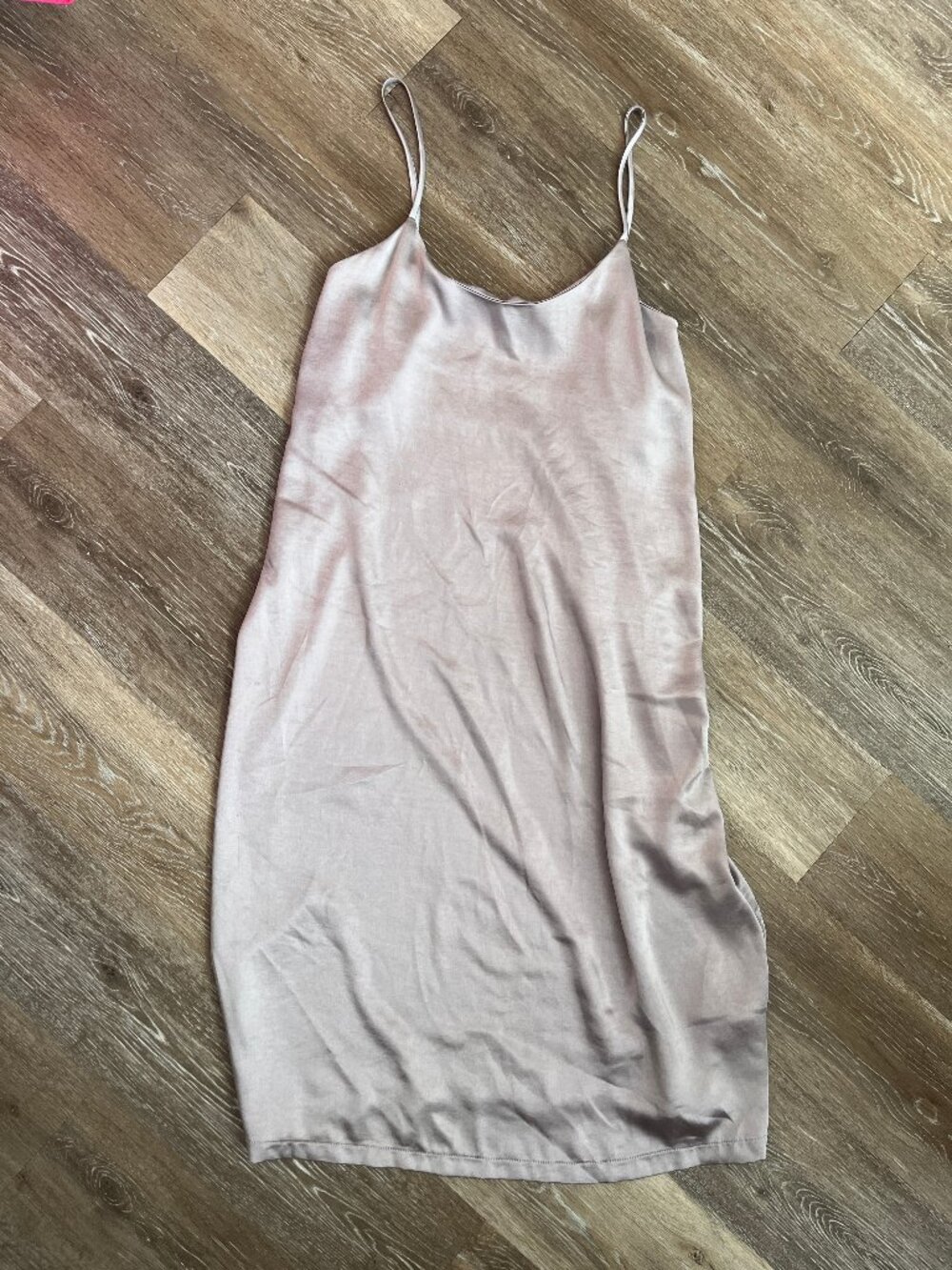 DrDenim Lavender Midi Drape Silk Slip Dress